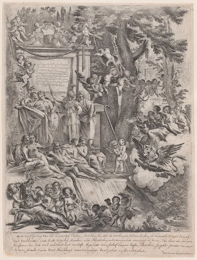 An allegory in honor of the arrival of Cardinal Franciotti as Bishop of Lucca