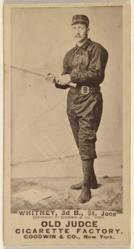 Charles F. Whitney, 3rd Base, St. Joseph Clay Eaters, from the Old Judge series (N172) for Old Judge Cigarettes