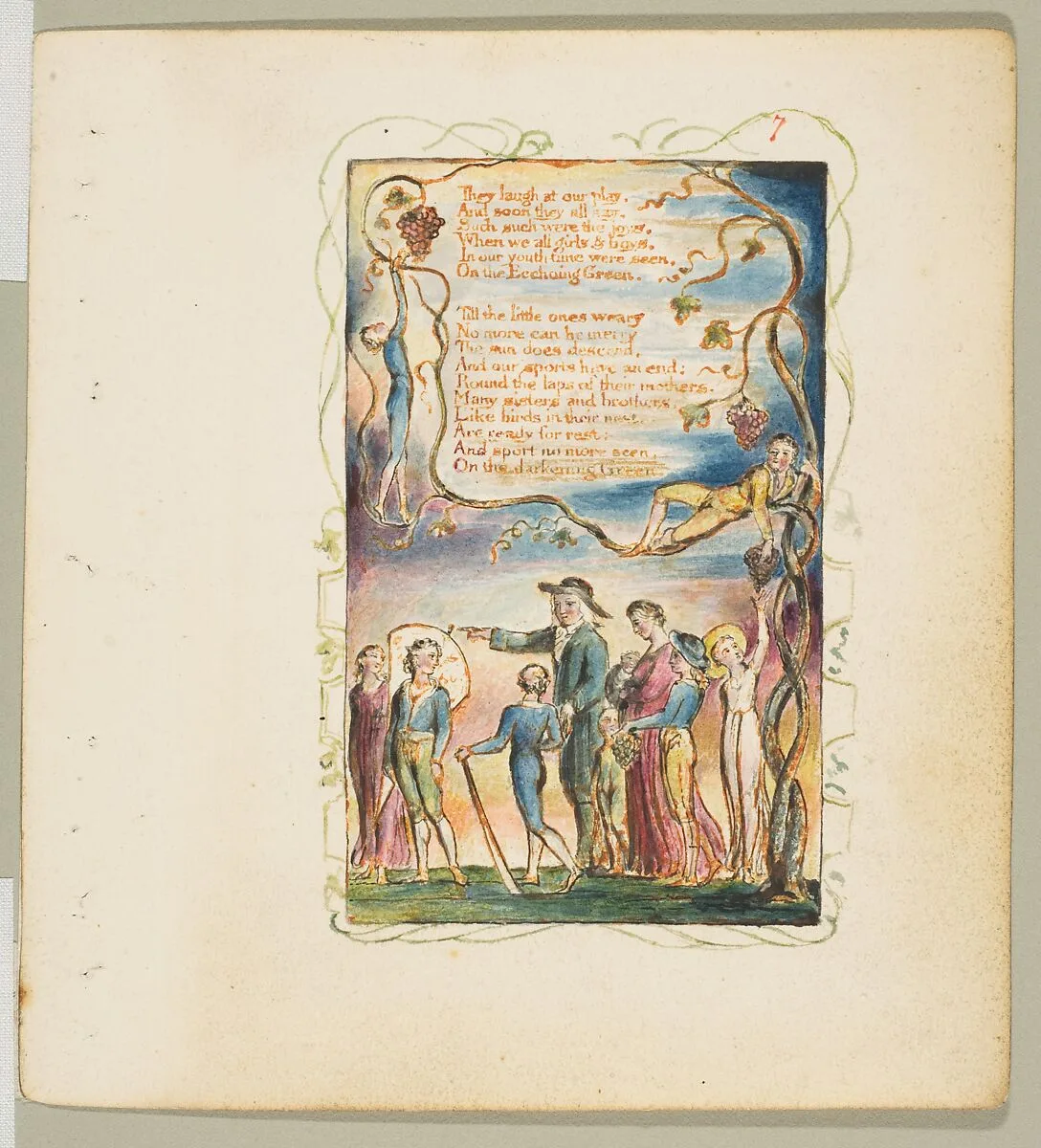 Songs of Innocence: The Ecchoing Green (second plate) — William Blake