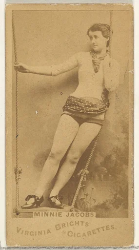 Minnie Jacobs, from the Actors and Actresses series (N45, Type 1) for Virginia Brights Cigarettes
