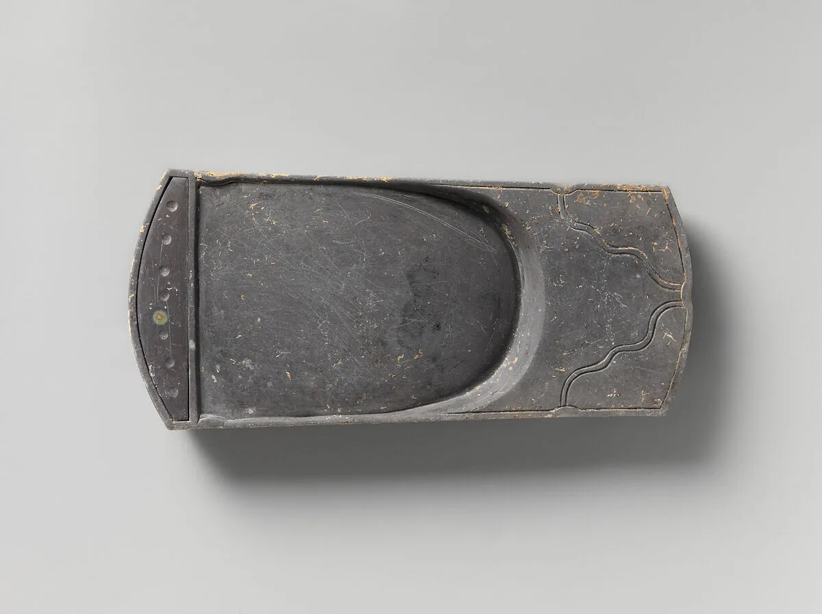 宋 琴形石硯|Inkstone in the form of a qin (zither) — Unknown