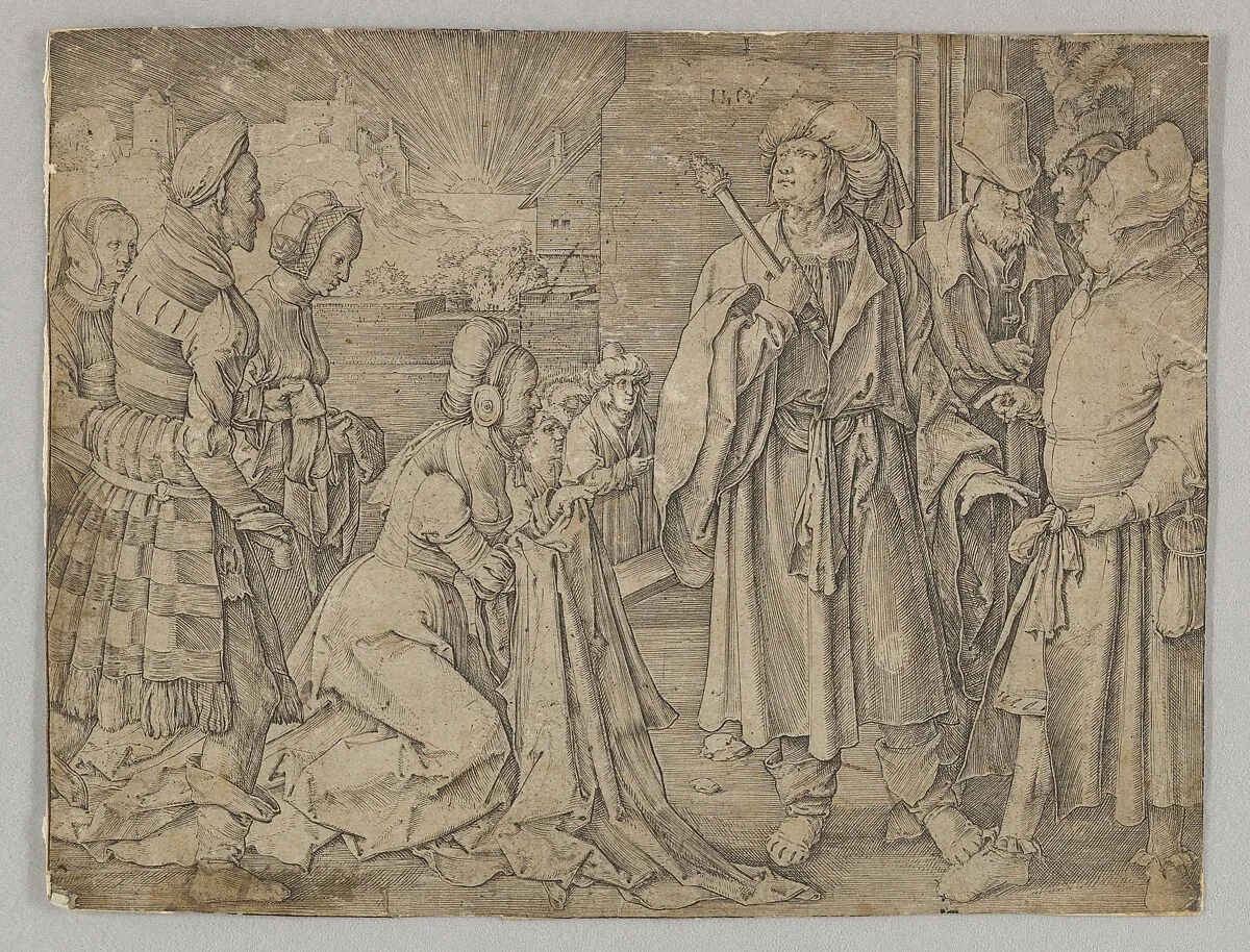 Potiphar's Wife Acuses Joseph — Lucas van Leyden