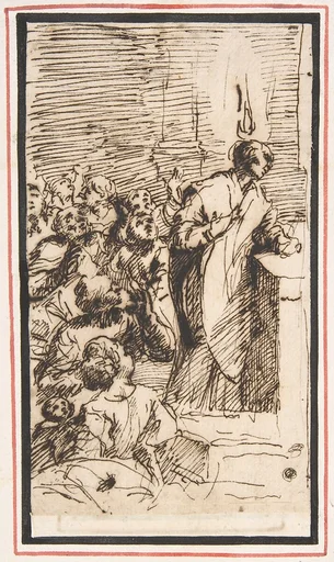 The Miraculous Mass of Saint Martin of Tours with the Apparition of a Ball of Fire above His Head