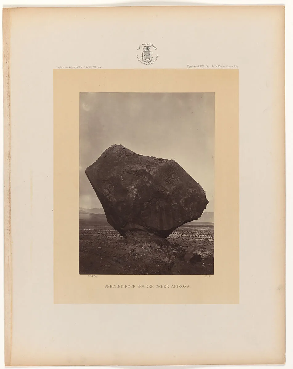 Perched Rock, Rocker Creek, Arizona — Lieutenant George Montague Wheeler|William Bell