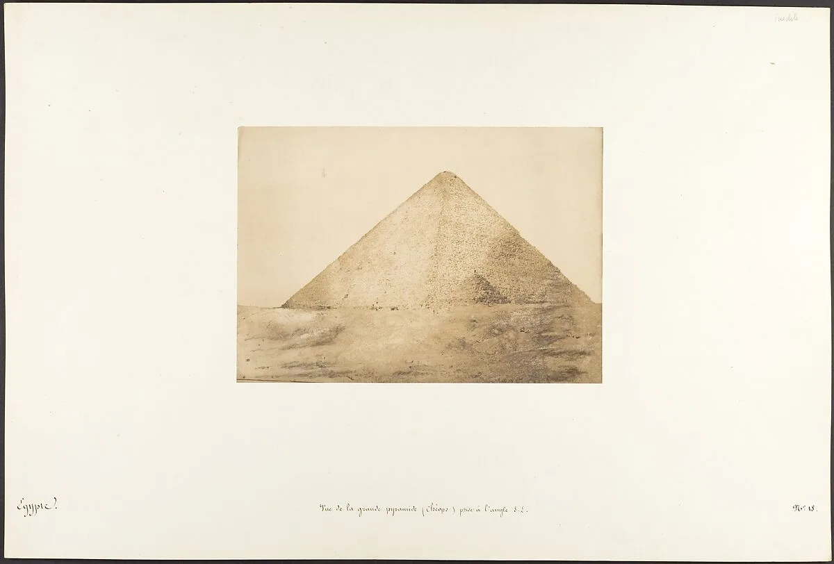 Vue de la grande pyramide (Chéops) prise à l'angle S.E. — Maxime Du Camp