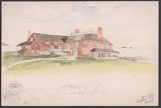 Wooden House near the Water (perhaps an early idea for Cliffs, Manchester, Massachusetts)