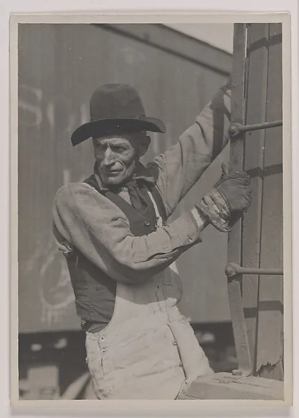 Old Time Freight Brakeman – New York Central — Lewis Hine