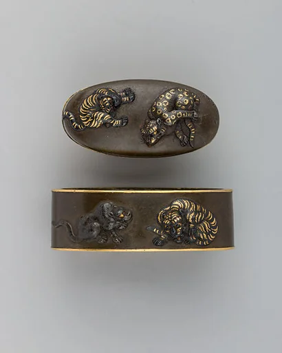 Sword-Hilt Collar and Pommel (Fuchigashira)