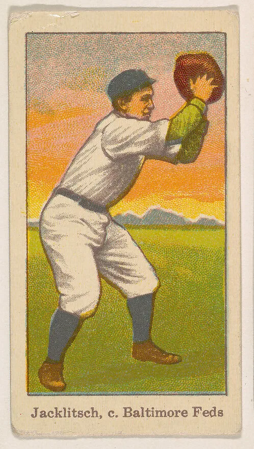 Jacklitsch, Catcher, Baltimore, Federal League, from the Baseball Players series (D303), issued by the General Baking Company — General Baking Company