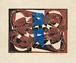 Untitled (Red, Blue, Black and White Abstract Pattern) — John Murray Barton