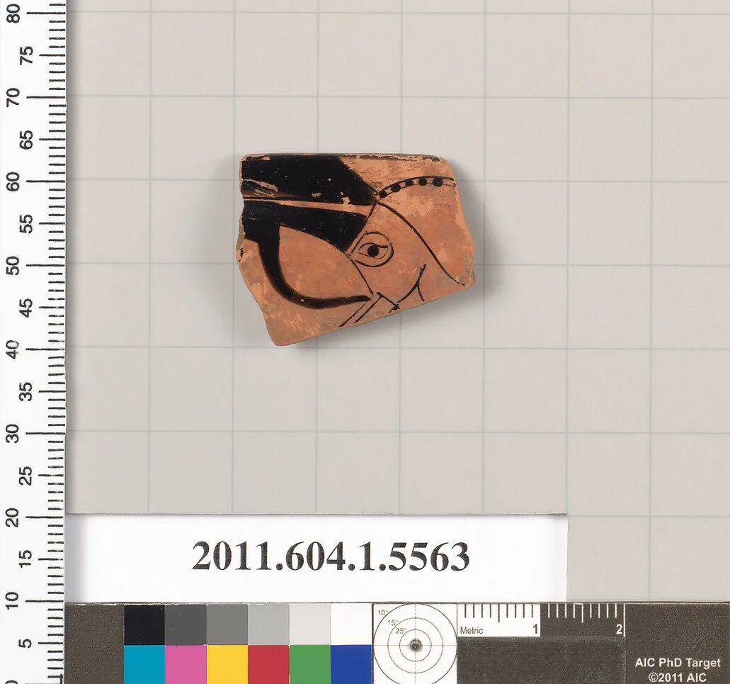 Terracotta rim fragment of a kylix (drinking cup) — Unknown