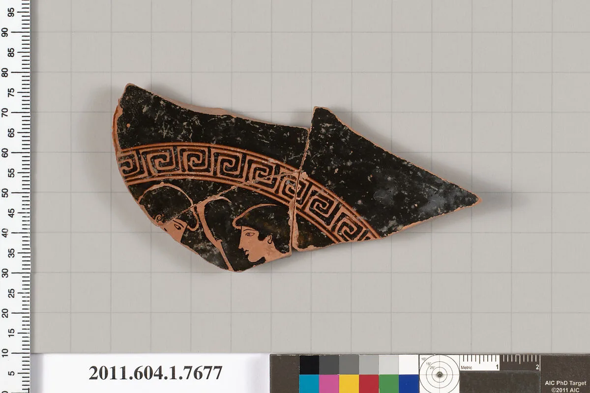 Terracotta fragment of a kylix (drinking cup) — Unknown