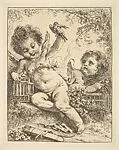 Facsimile Reproduction of La tourterelle mise en cage (The dove caging) — Reichsdruckerei|Friedrich Lippmann|Jean Daullé|François Boucher