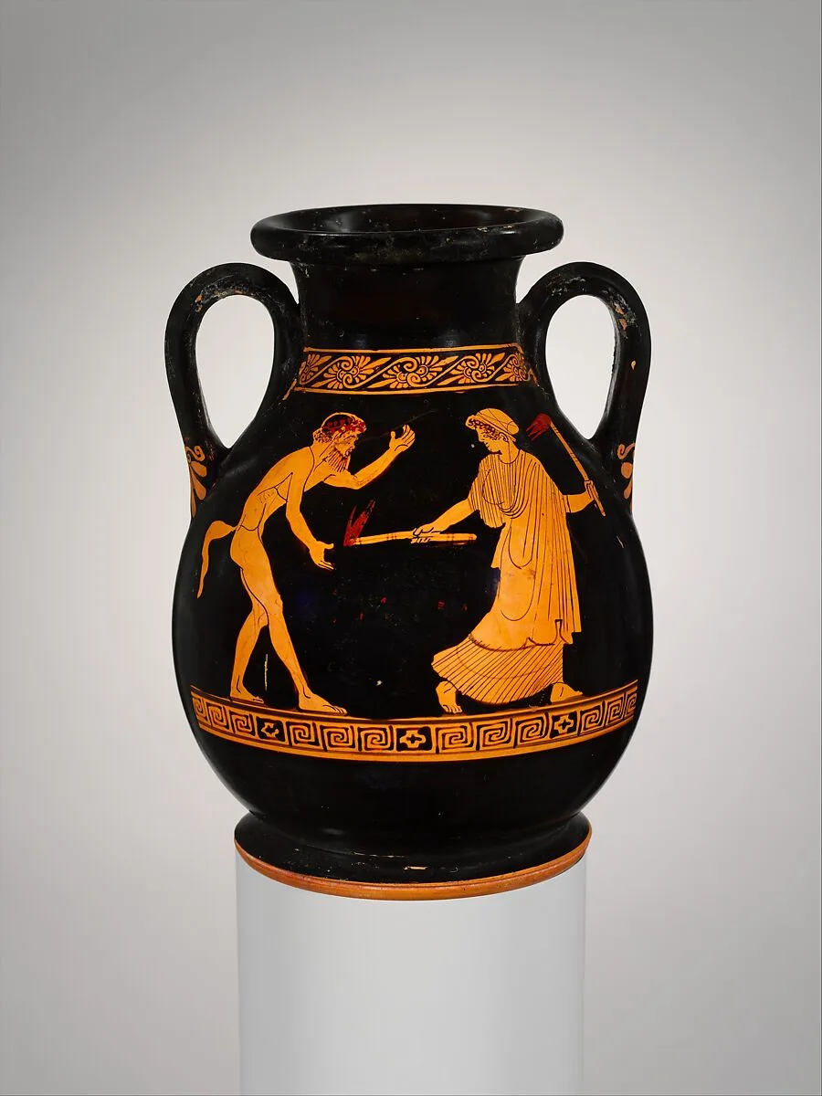 Terracotta pelike (jar) — Carlsruhe Painter