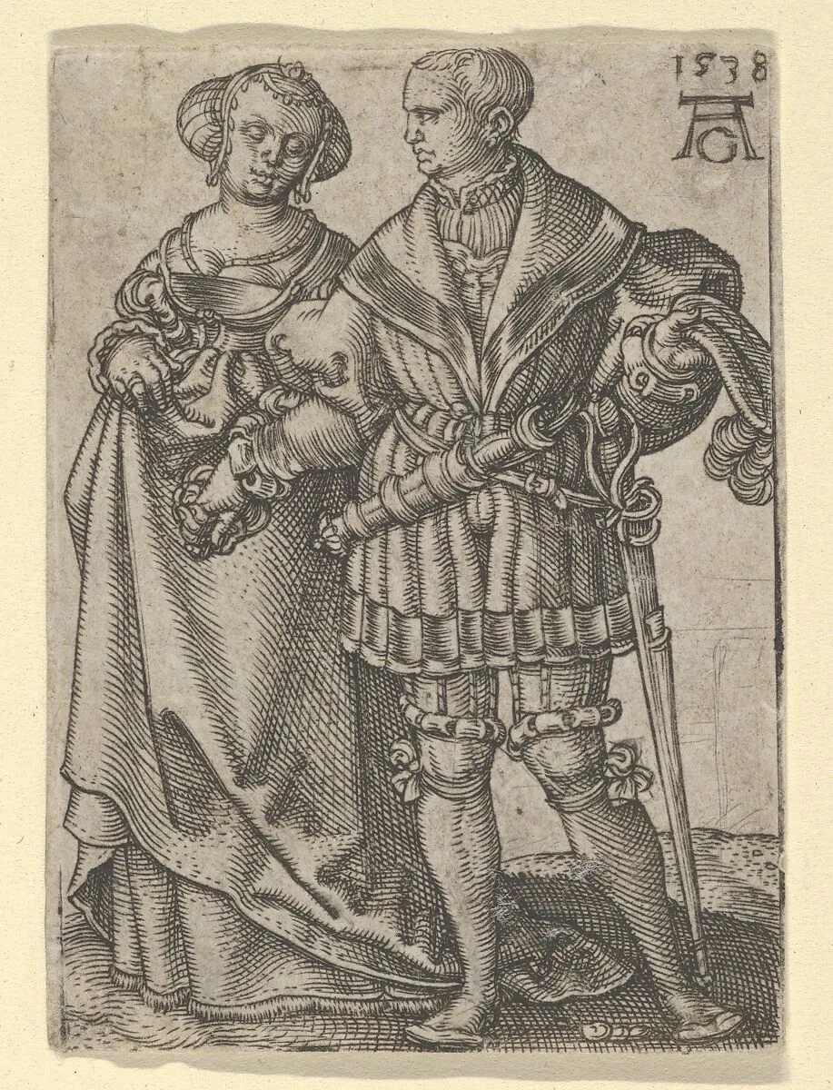 Dancing Couple, from "The Small Wedding Dancers" — Heinrich Aldegrever