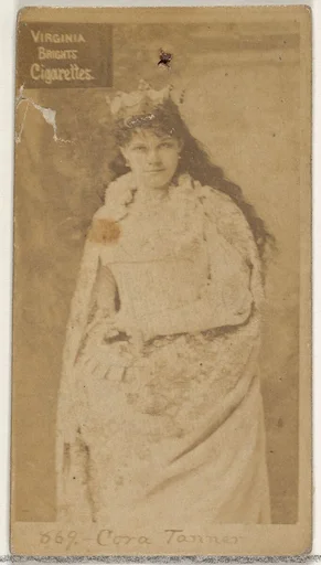 Card 869, Cora Tanner, from the Actors and Actresses series (N45, Type 2) for Virginia Brights Cigarettes