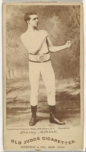 Charley Mitchell, from the Celebrities and Prizefighters series (N174) for Old Judge Cigarettes