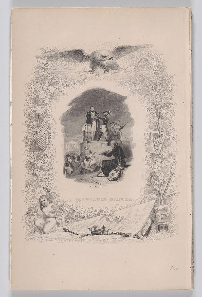 "Manuel's Tomb" from The Songs of Béranger — Pierre Jean de Béranger|François-Louis Français|Fournier & Perrotin|Melchior Péronard