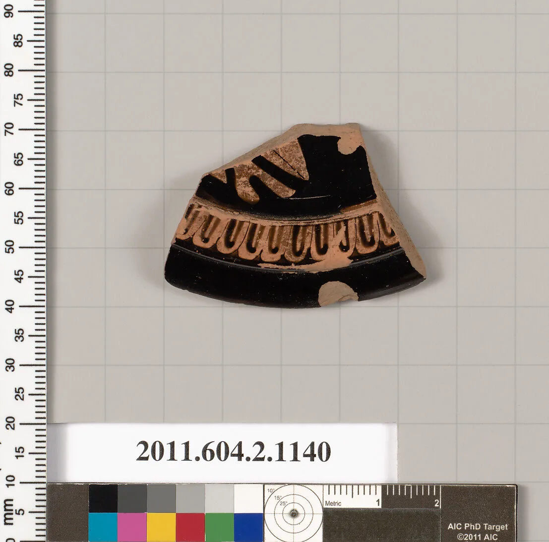 Terracotta fragment from a pyxis lid (box) — Unknown