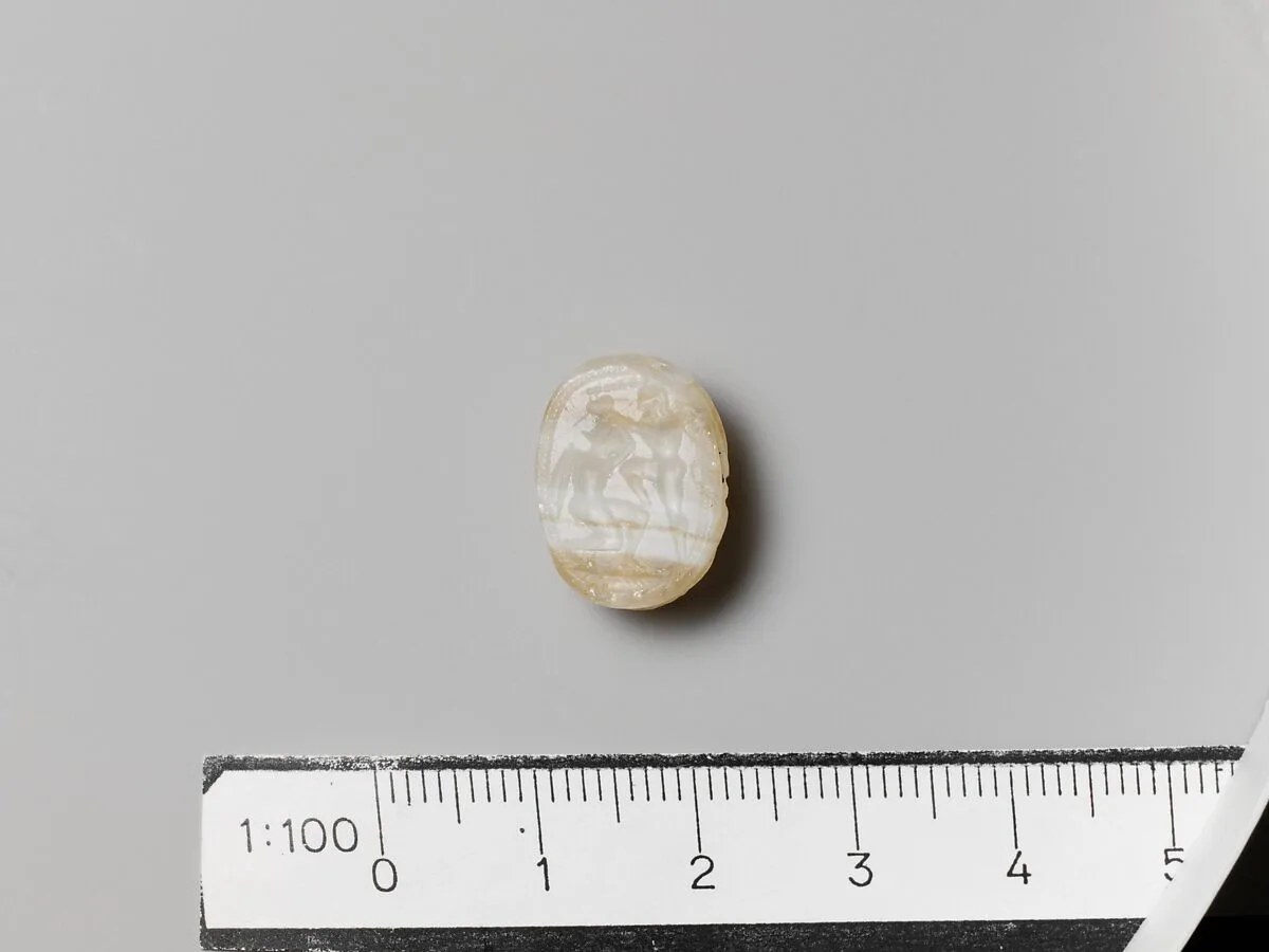 Banded agate scarab — Unknown