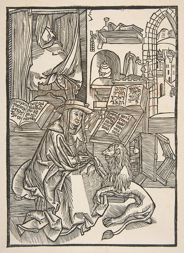 Saint Jerome Extracting a Thorn from the Lion's Foot, Lyons 1508 (copy)