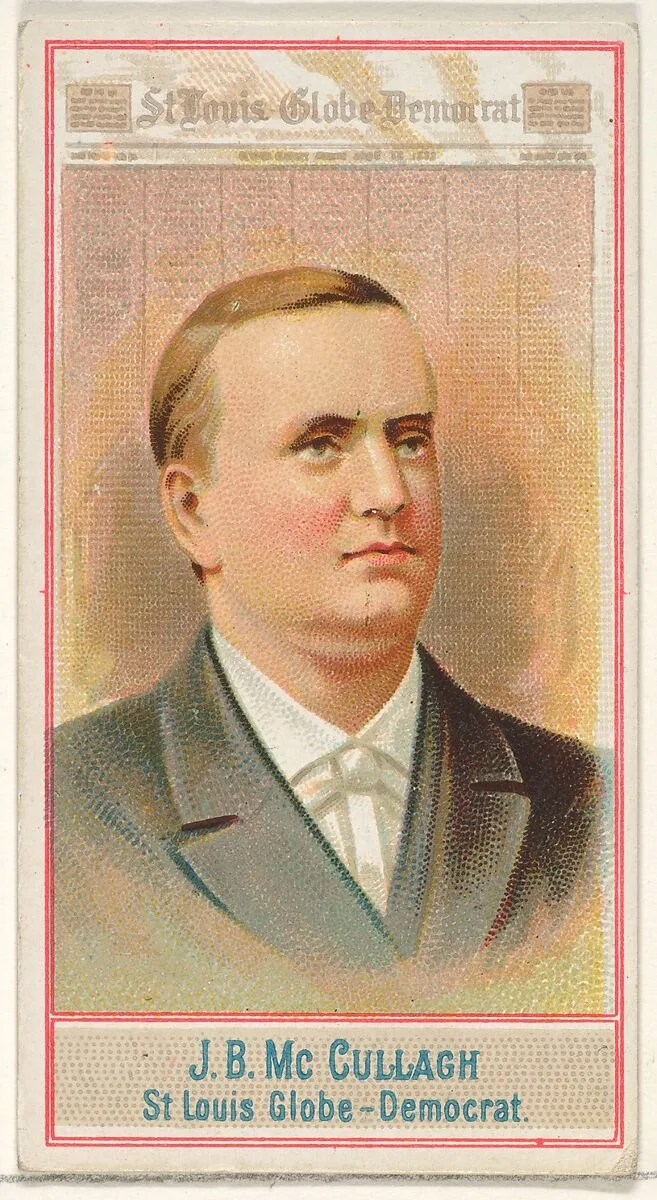 J.B. McCullagh, St. Louis Globe-Democrat, from the American Editors series (N1) for Allen & Ginter Cigarettes Brands — Allen & Ginter