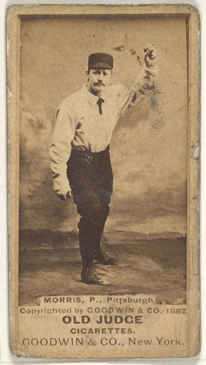 Ed Morris, Pitcher, Pittsburgh, from the Old Judge series (N172) for Old Judge Cigarettes — Goodwin & Company