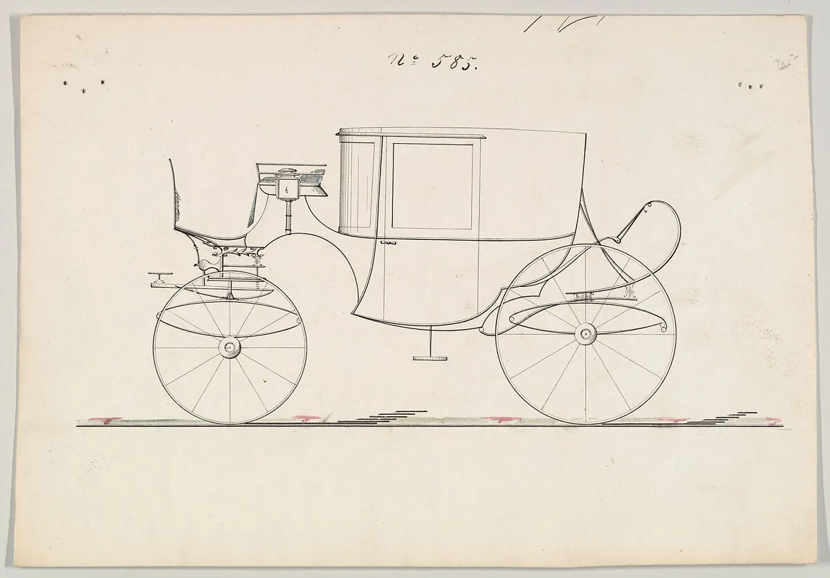Design for Coupé, no. 585 ("Clarence, or, Light Clarence on C Springs") — Brewster & Co.