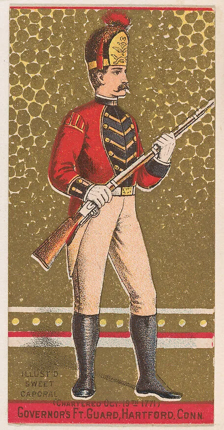 Governor's Foot Guard, Hartford, Connecticut, from the Military Series (N224) issued by Kinney Tobacco Company to promote Sweet Caporal Cigarettes — Kinney Brothers Tobacco Company