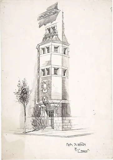 Sketch for an architectural magazine