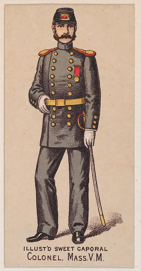 Colonel, Massachusetts, V.M., from the Military Series (N224) issued by Kinney Tobacco Company to promote Sweet Caporal Cigarettes — Kinney Brothers Tobacco Company