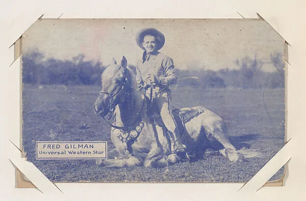 Fred Gilman from Western Stars or Scenes Exhibit Cards series (W412) — Unknown