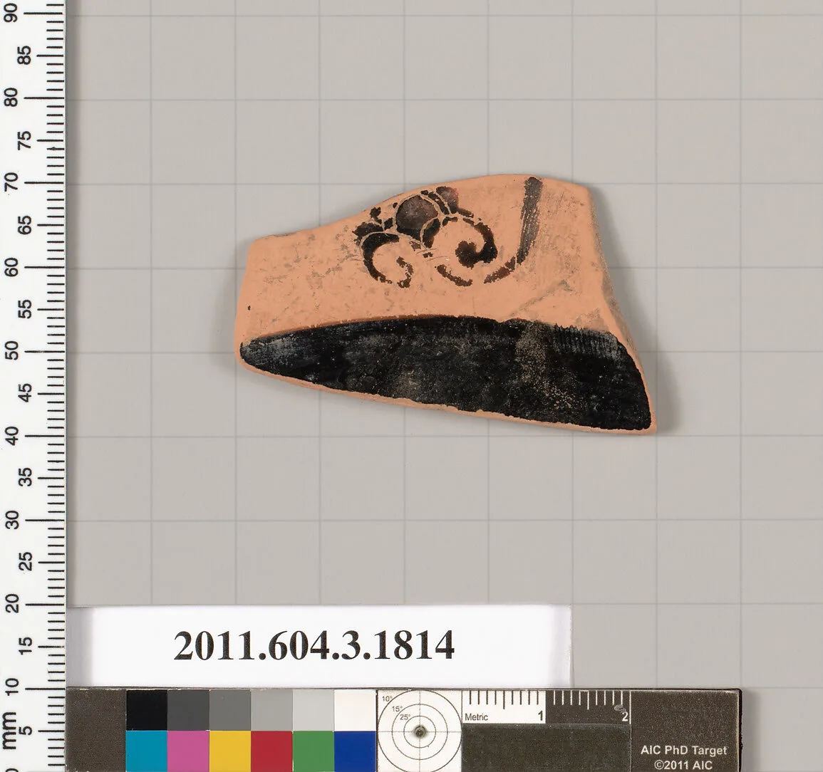 Terracotta fragment of a kylix: Lip cup (drinking cup) — Unknown
