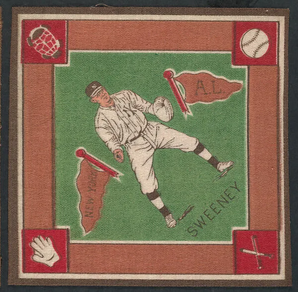 Jeff Sweeney, New York, American League from Baseball Players Felt Blanket series (B18) — Unknown