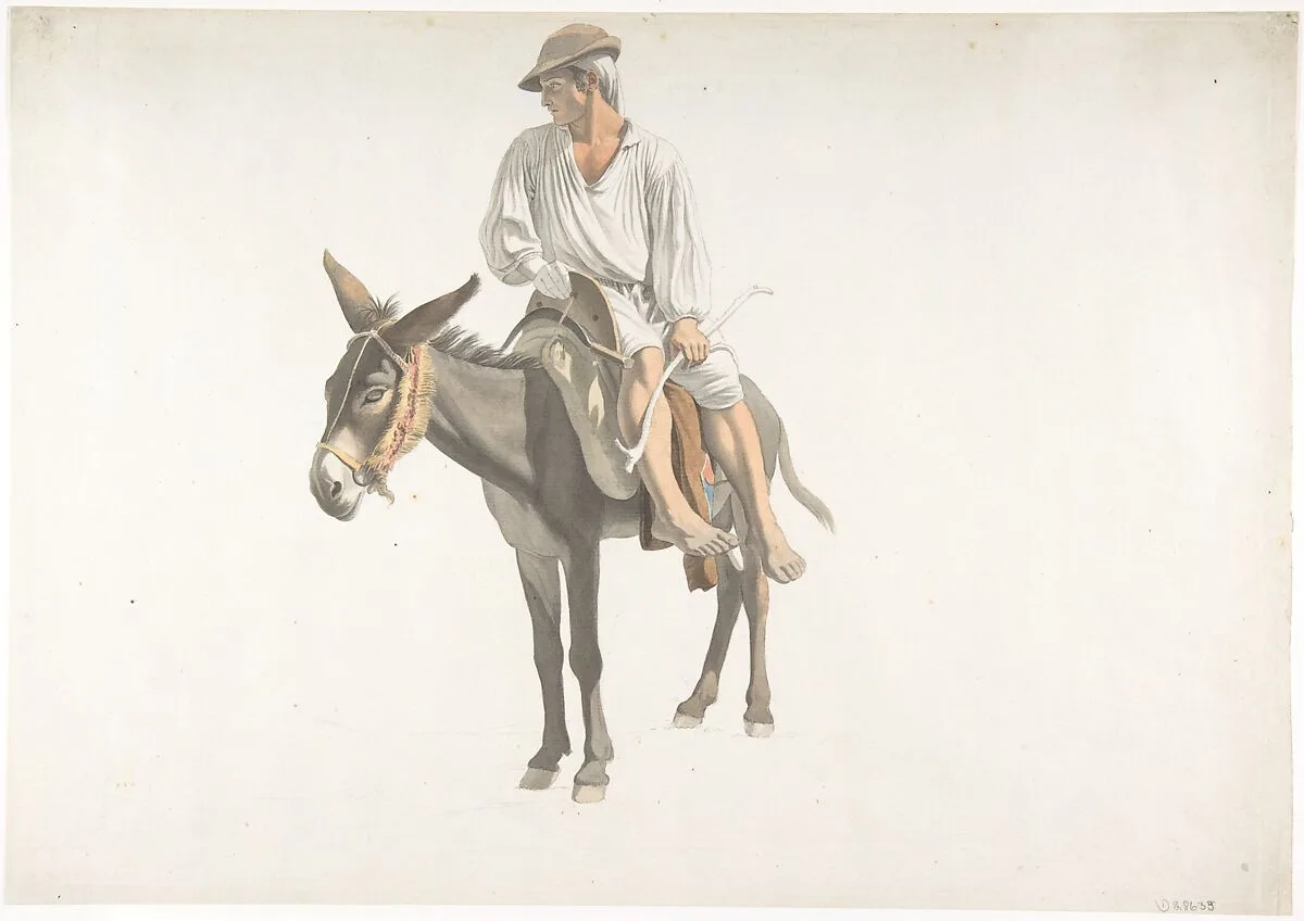 Peasant on a Donkey — Giovanni Battista ("Titta") Lusieri