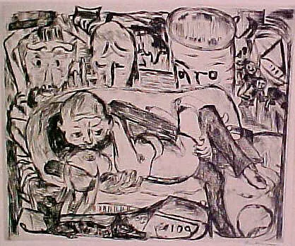 Lovers (II), from the portfolio ¦Faces¦ — Max Beckmann|Marées Gesellschaft, R. Piper & Co.