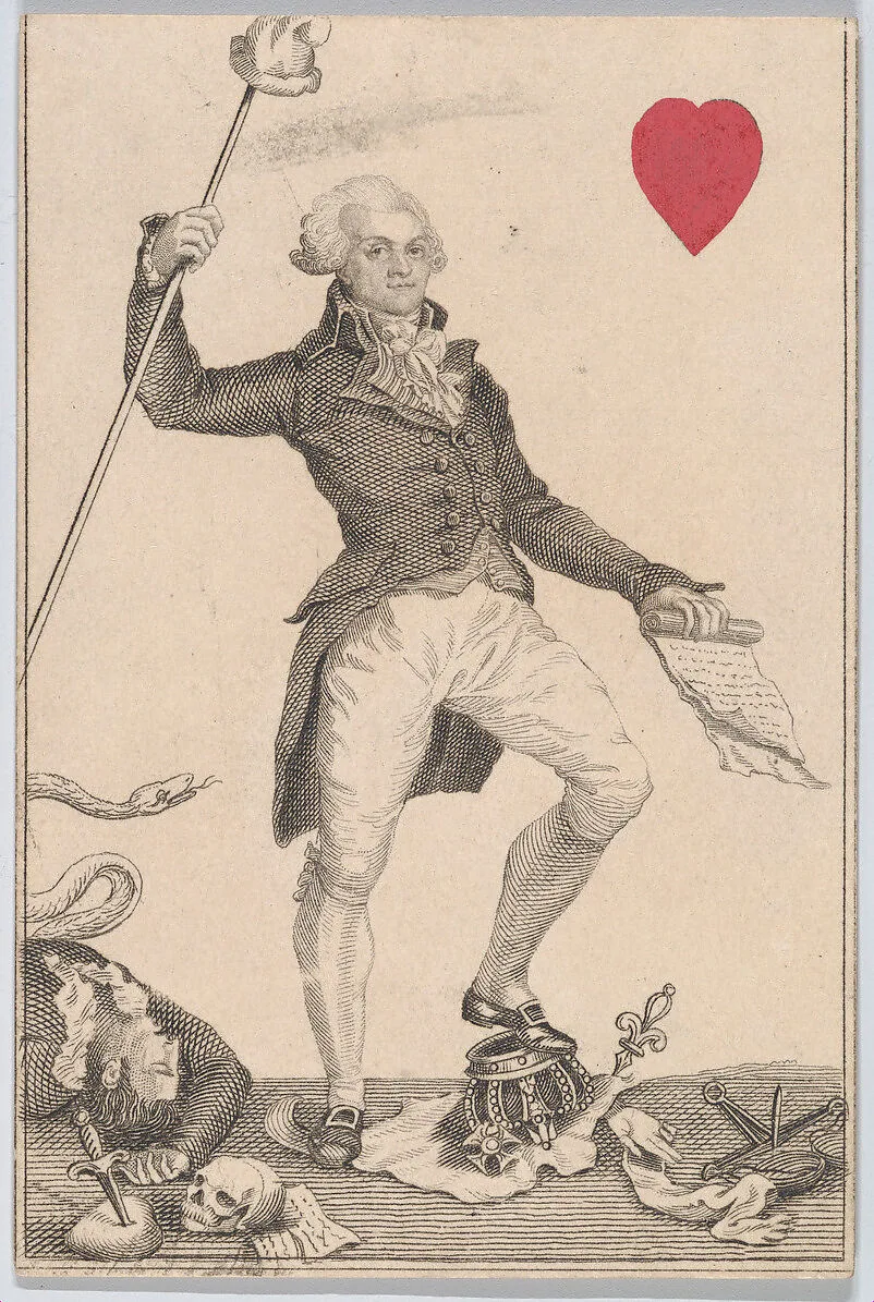 Knave (Robespierre from France), from "Court Game of Geography" — William and Henry Rock