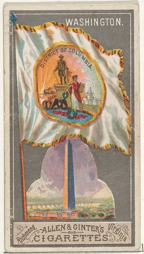 Washington, from the City Flags series (N6) for Allen & Ginter Cigarettes Brands