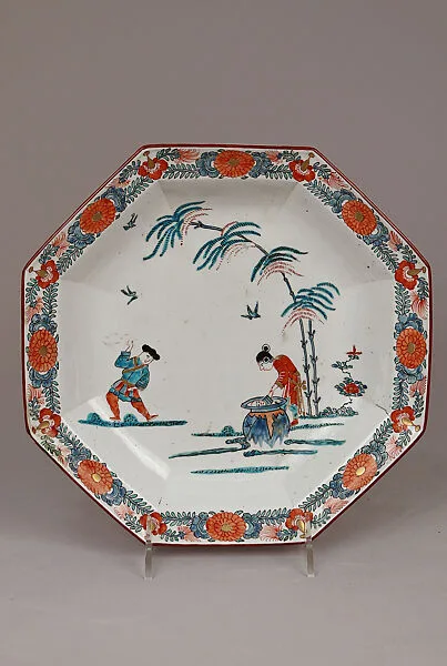 Octagonal plate — Nymphenburg Porcelain Manufactory|Höchst Manufactory