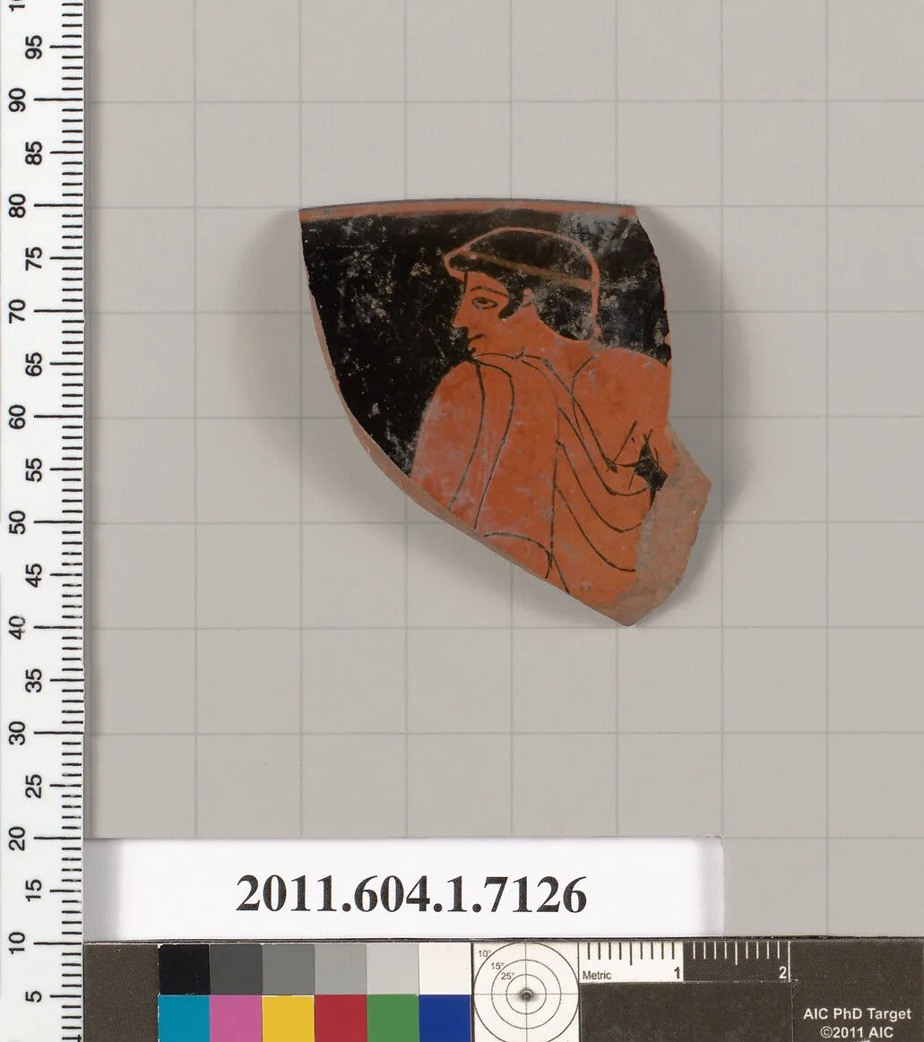 Terracotta rim fragment of a kylix (drinking cup) — Unknown