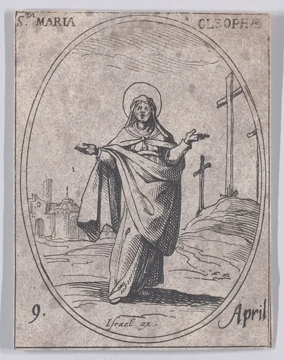 Ste. Marie Cléophée (St. Mary Cleophas), April 9th, from "Les Images De Tous Les Saincts et Saintes de L'Année" (Images of All of the Saints and Religious Events of the Year)