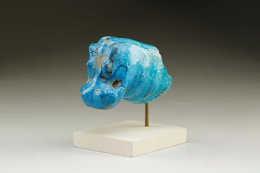 Hippopotamus head figurine