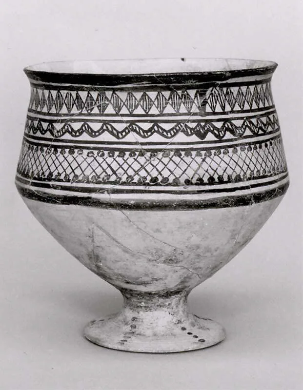 Goblet with geometric designs — Unknown