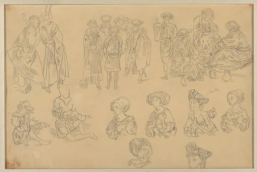 Figures in Medieval Costume (Tracings from the "Nuremberg Chronicle")