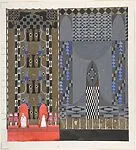 Design for a Stage Set with a Geometric Backdrop — Eduard Josef Wimmer