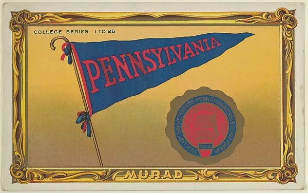 University of Pennsylvania, version two, part of the College Series cabinet cards (T6) — Murad Cigarettes