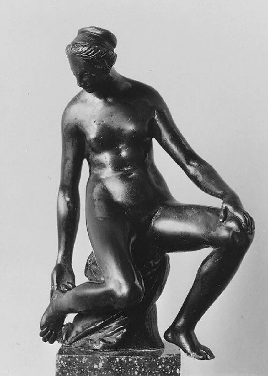 Seated Nude Woman Touching her Foot — Barthélemy Prieur
