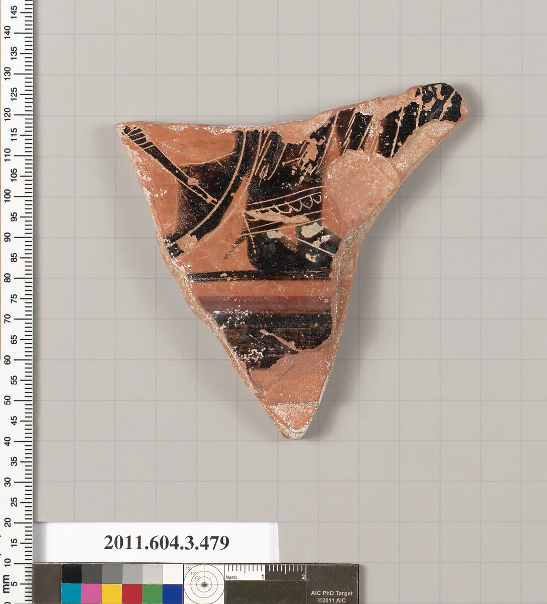 Terracotta fragment of a neck-amphora of Panathenaic shape — Unknown