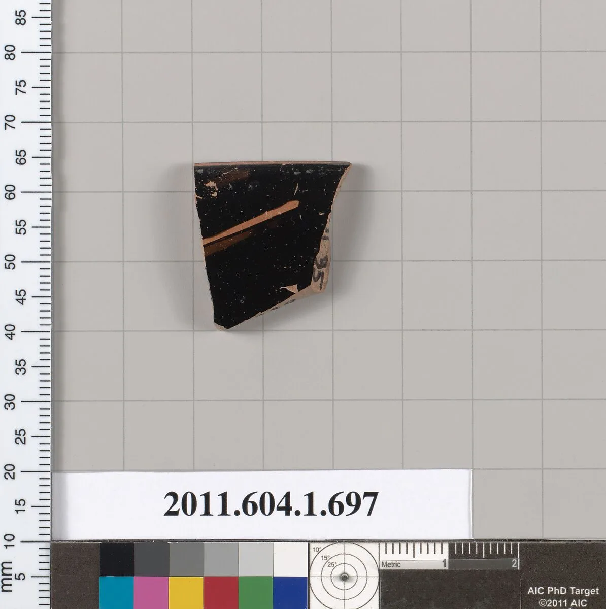 Terracotta rim fragment of a kylix (drinking cup) — Unknown