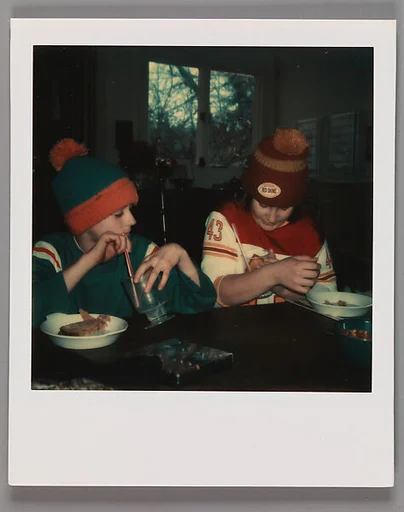 [Boys in Football Knit Caps (Glenn Ives?)]